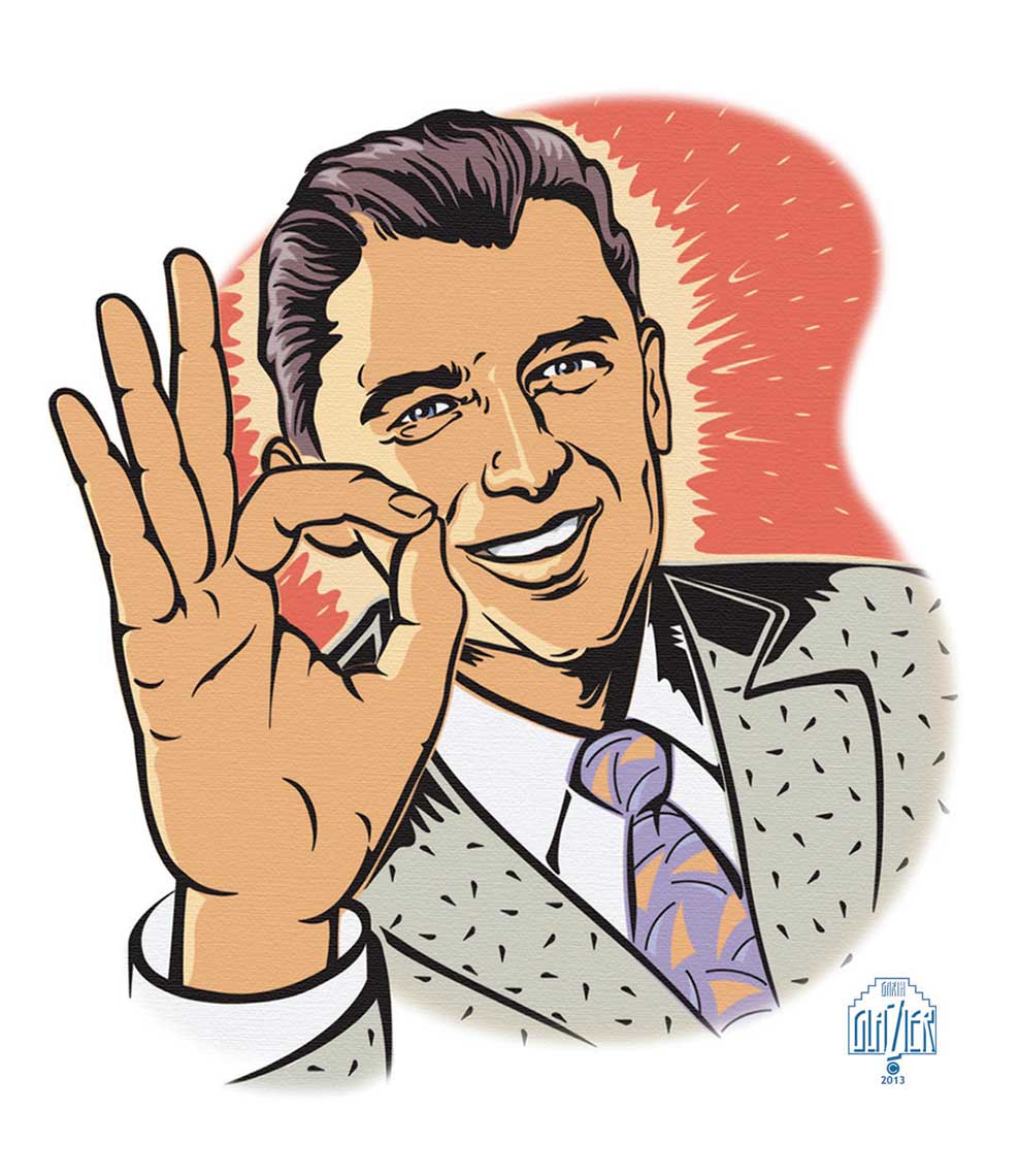 50s Vintage_Announcer-giving OK sign