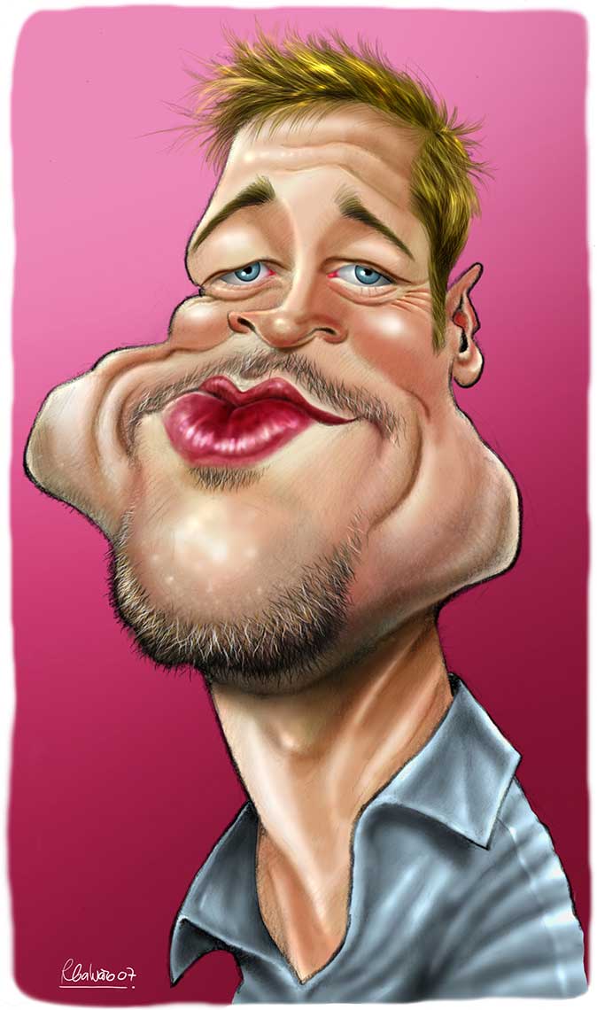 Brad-Pitt-caricature
