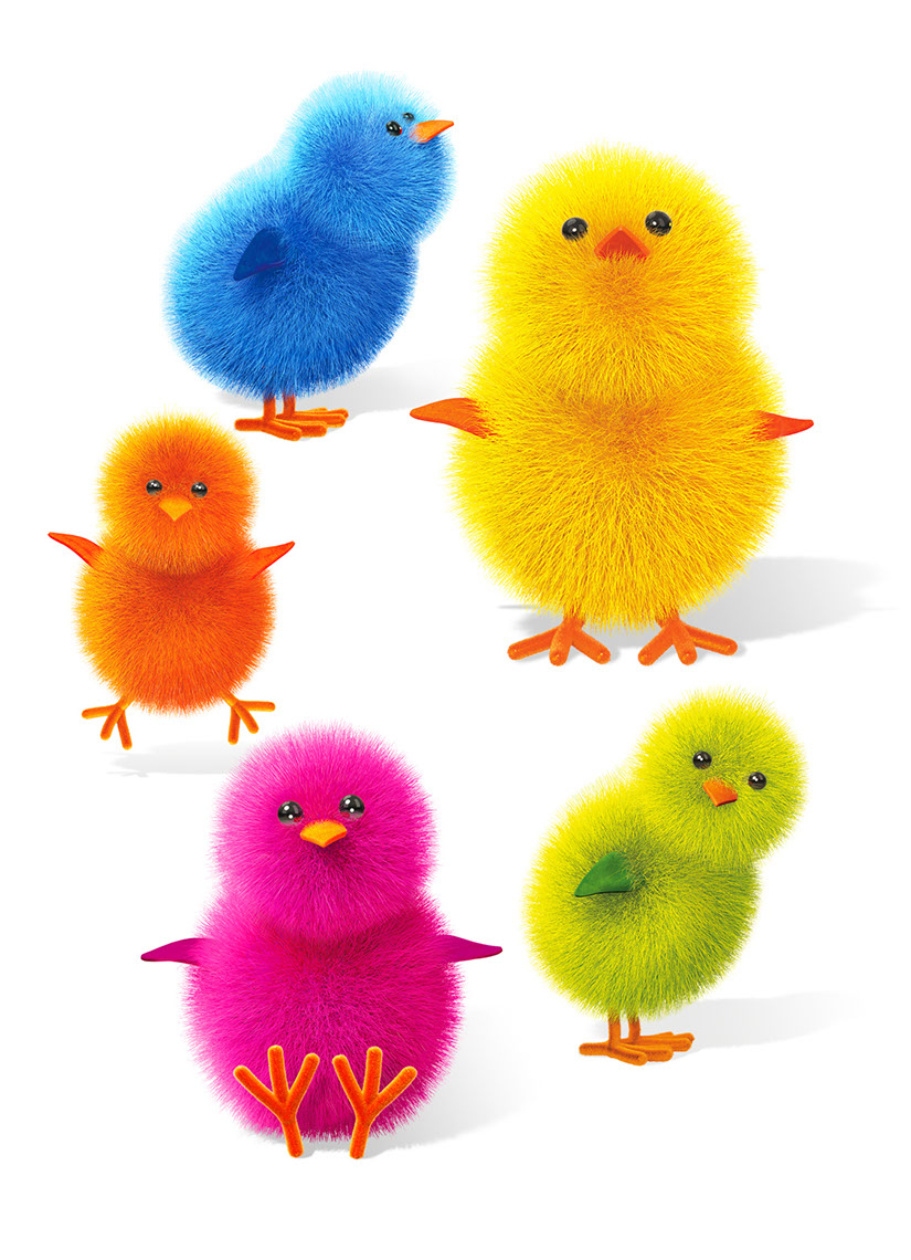 CGI-illustration-Characters_Colorful chicks
