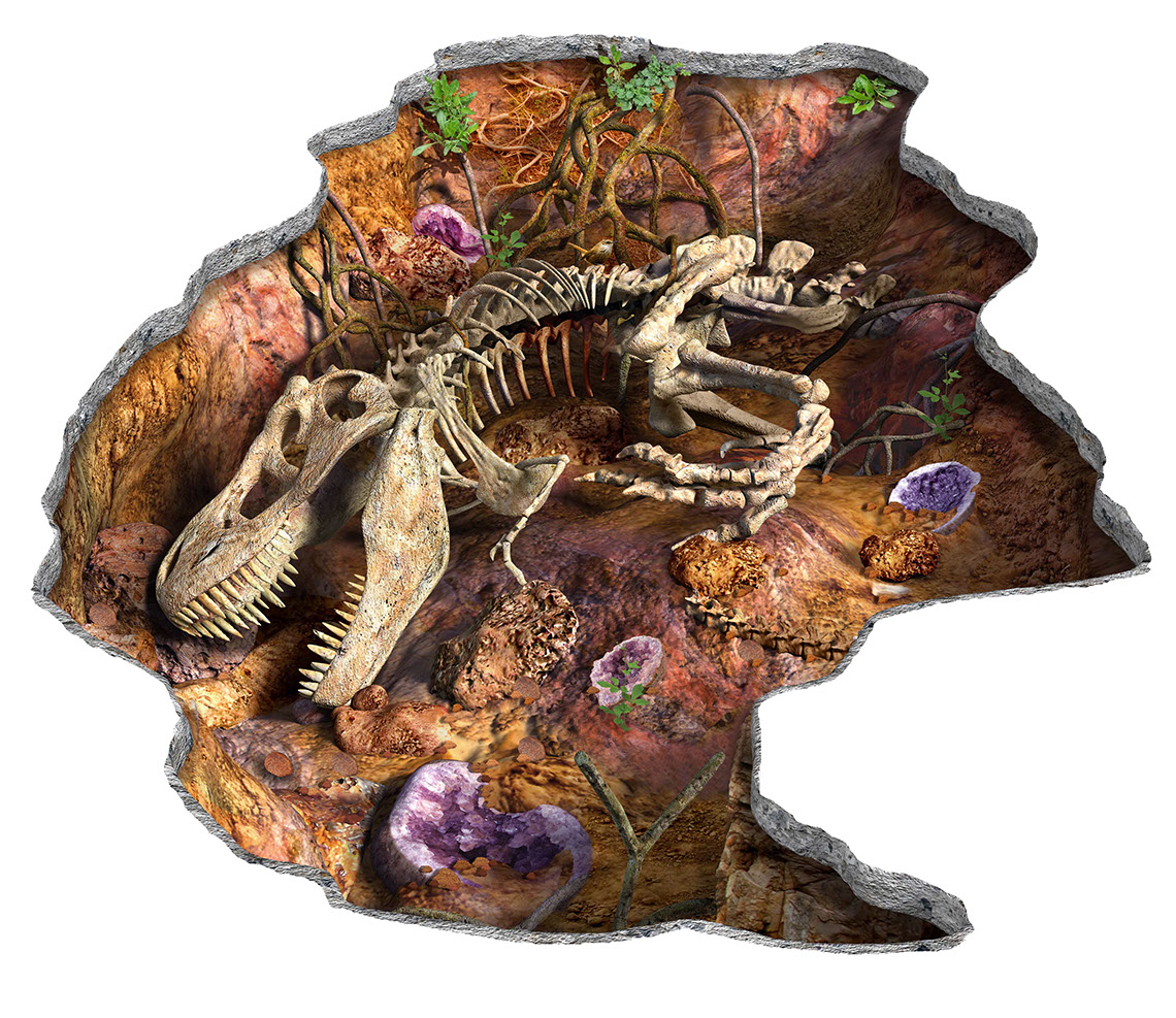 CGI-illustration-Still Life_Prehistoric excavation
