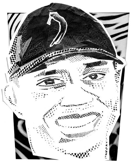 Daniel-Morgenstern-Cut_paper-portraits_Tiger-Woods