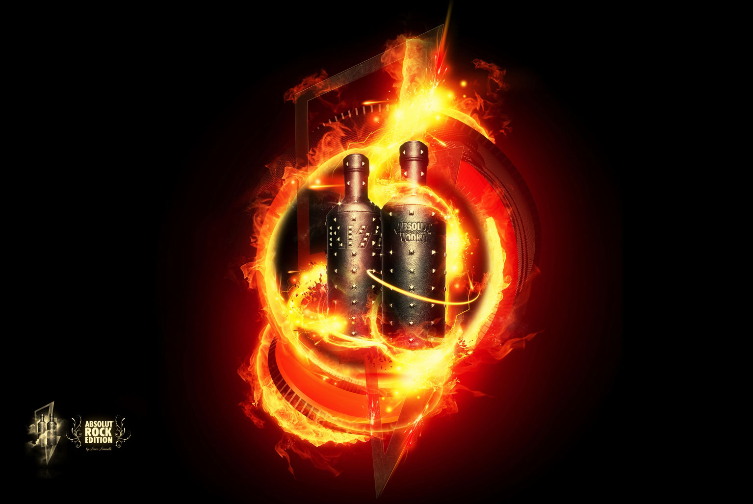 Graphics-logos-lettering-Flaming absolut-Anxo Amarelle