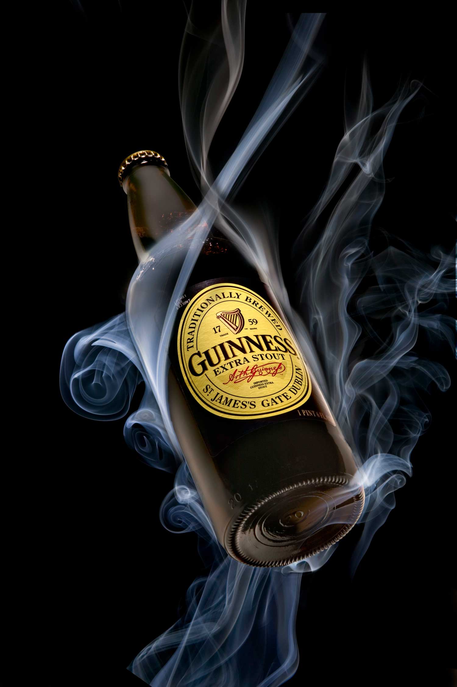 Guinness bottle still life
