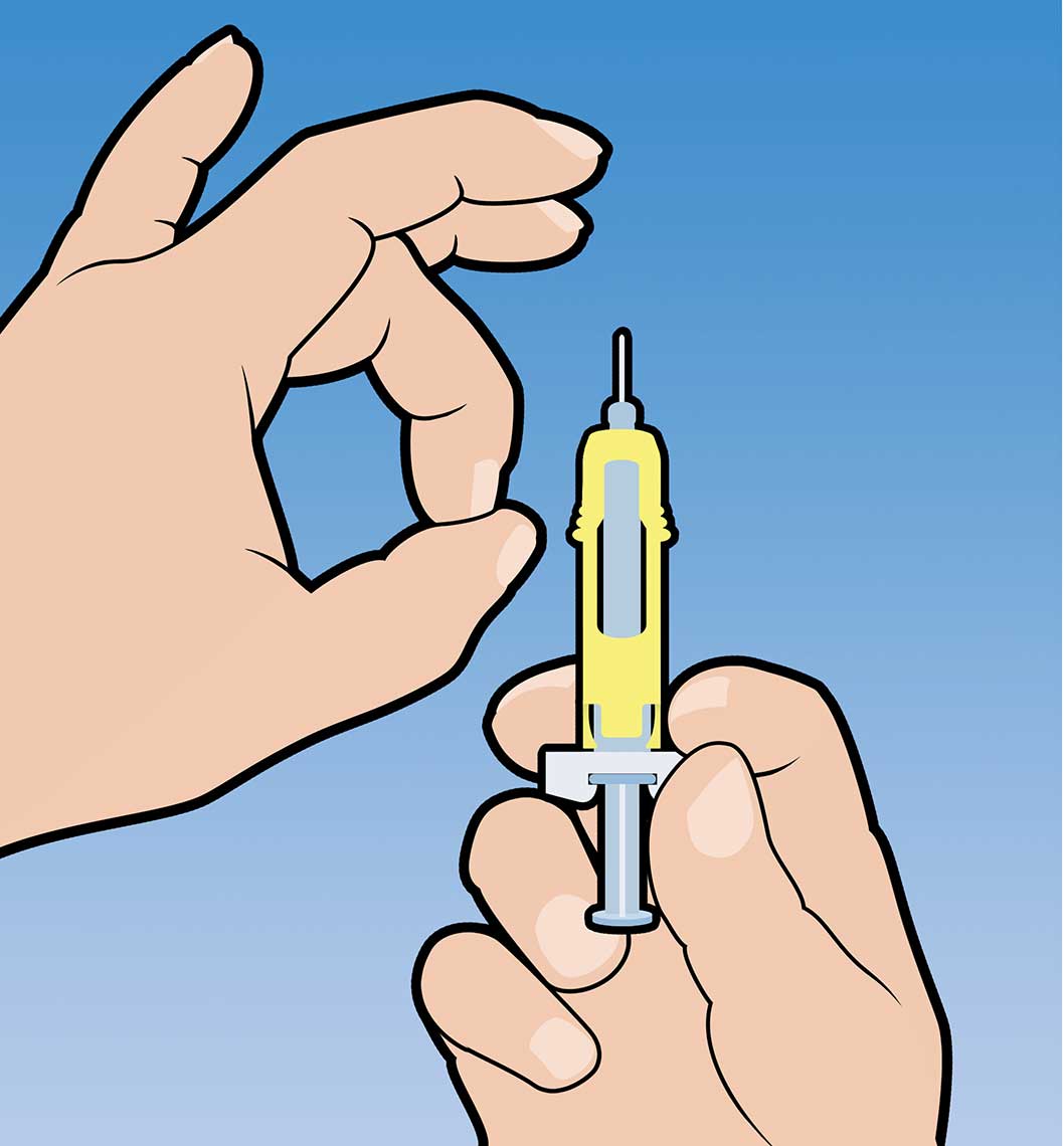 Hands with Flat Color-Vector_hands with syringe how to process