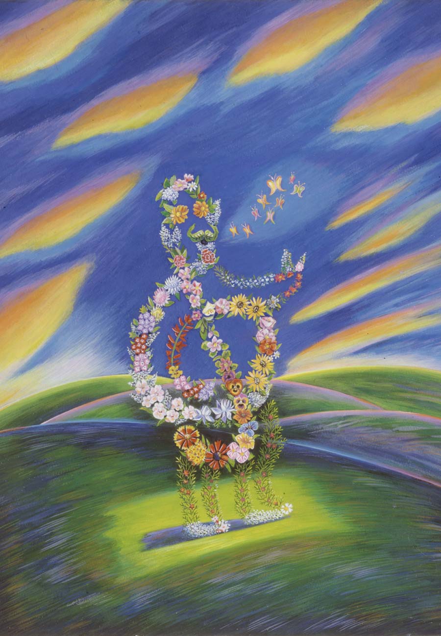 Illustration-Nature_Treble Clef in Flowers-Pamela Hamilton