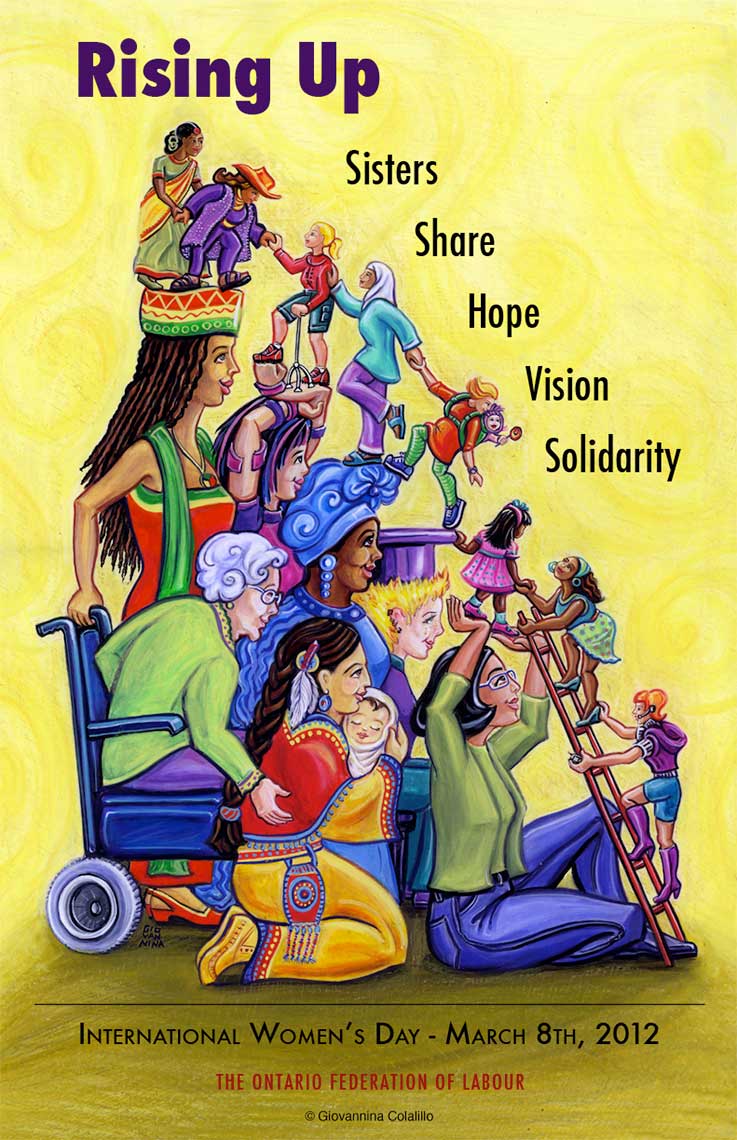 International WomenÌs Day Poster for the Ontario Federation of Labour for March 8, 2012