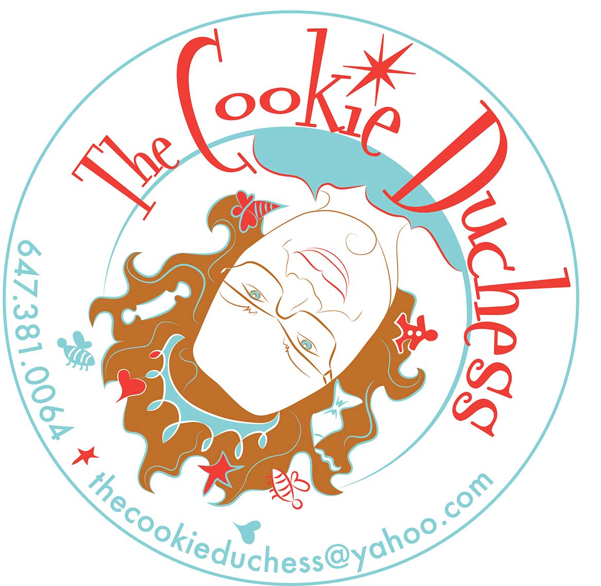Logo for The Cookie Duchess, creative, fun and tasty cookies