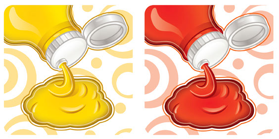 Nathan Green_Illustration_Food_Mustard and Ketchup