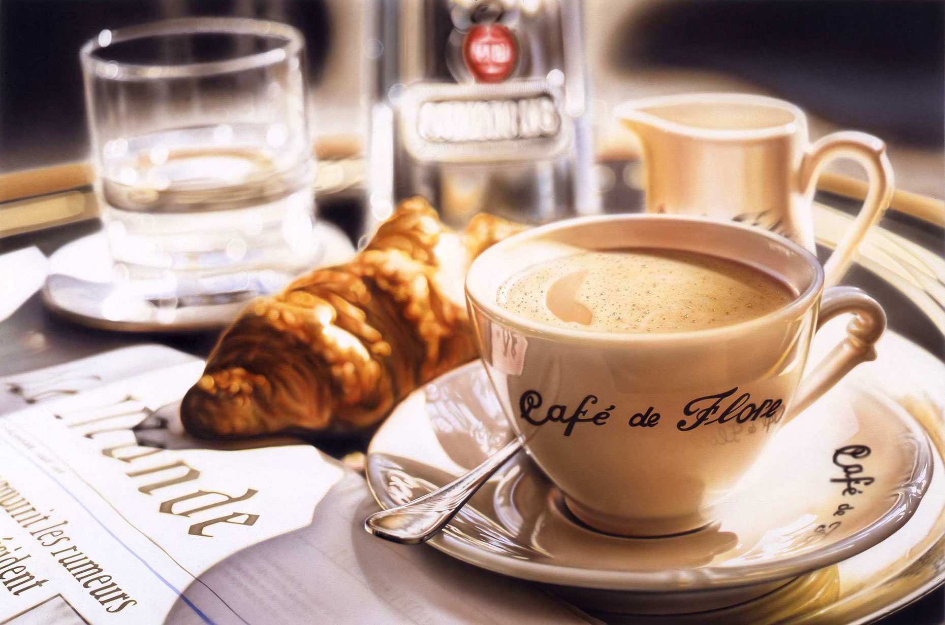 Photo-Imaging_Food_Parisian coffee and croissant-Frank Neidhardt