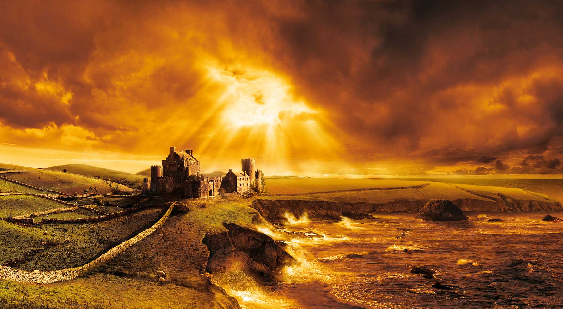 Photo-Imaging_Scenes and Landscapes_Irish conutryside sunset-Frank Neidhardt