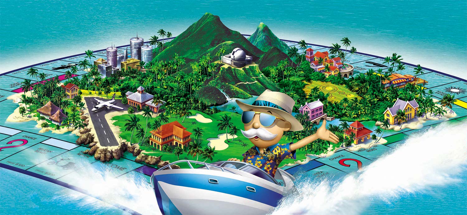 Rick Grayson Illustration Mr Monopoly_island Game Box Cover
