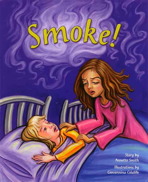 Smoke!, book cover - blind girl saves friend from fire