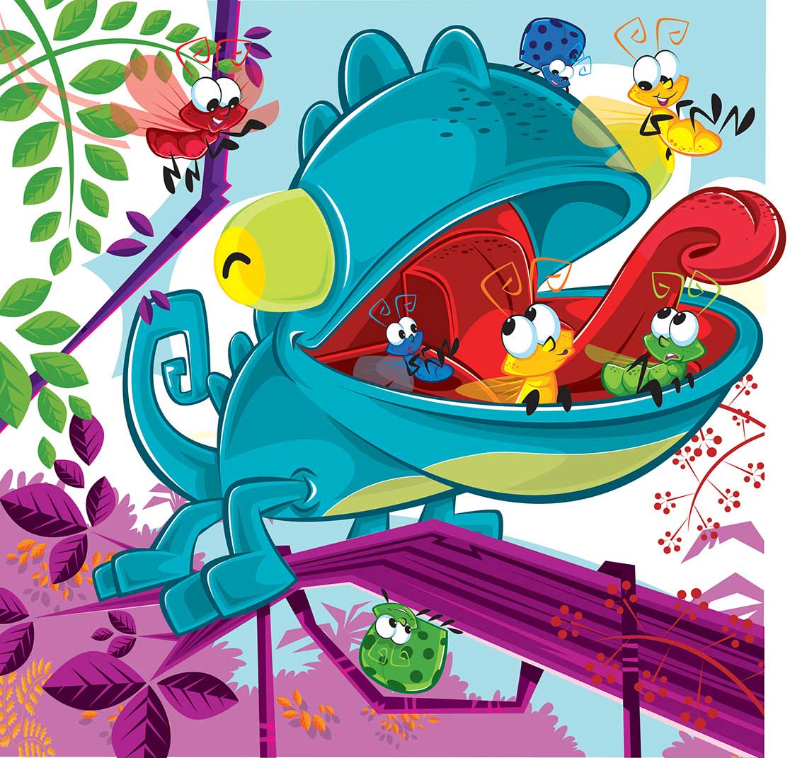 Vector-Kids-Game-Packaging-Artwork_Chameleon-Crunch-Package-Art