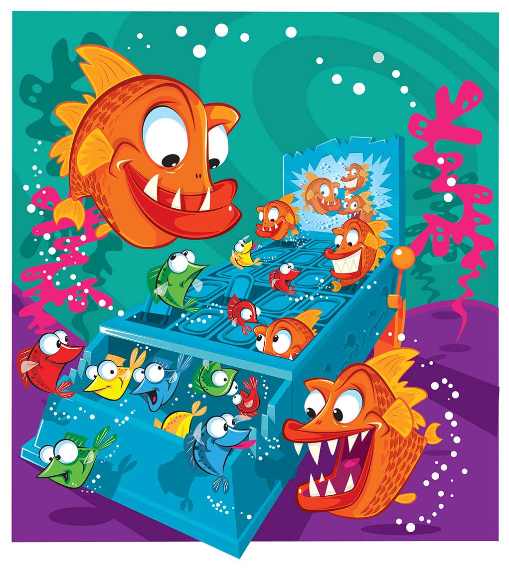 Vector-Kids-Game-Packaging-Artwork_Piranha-Panic-Package-Art