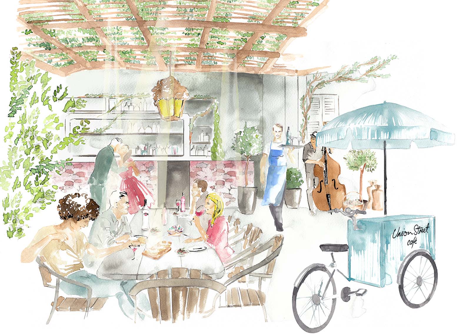 cafe scene on veranda