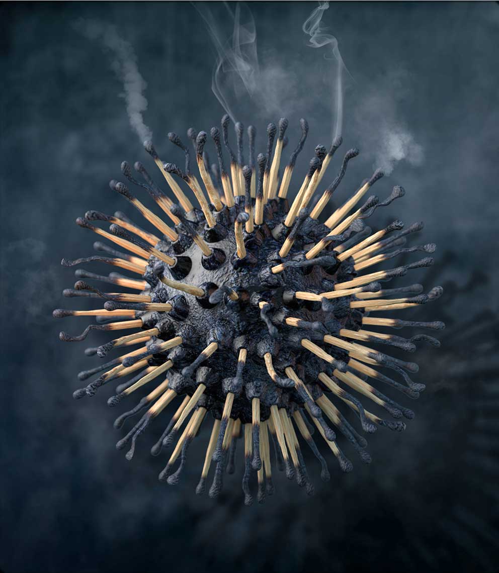 cgi-rendered-scenes-viron made of burnt smoking matches