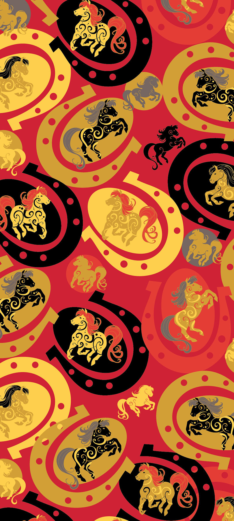 decorative_show_horses_in_horseshoe_pattern