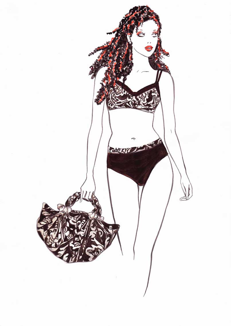 illustration-beauty-style-Black-Bikini