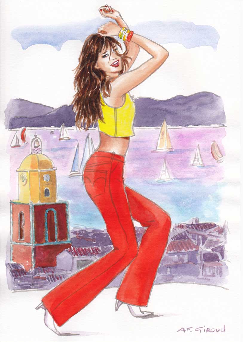 illustration-beauty-style-Fashion-Dancing-Girl