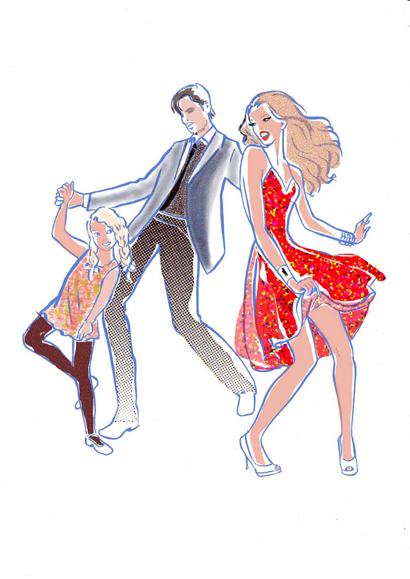 female-illustration-beauty-style-Fashion-Family-Dancing-annie-france-giroud