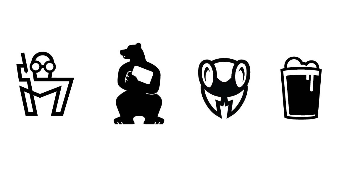 graphic vector line icons_bear-beer-insectscary