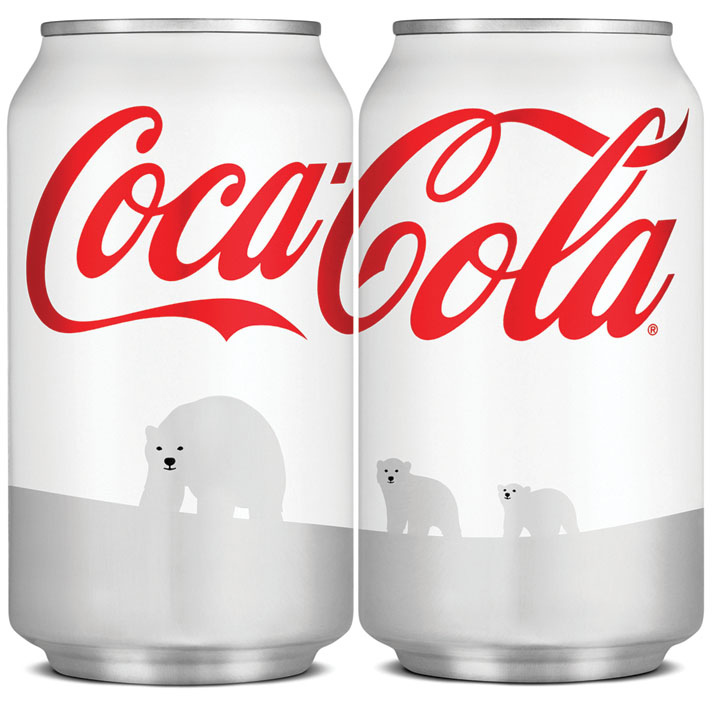 graphic vector food and drink-coke polar bearsHoliday Cans