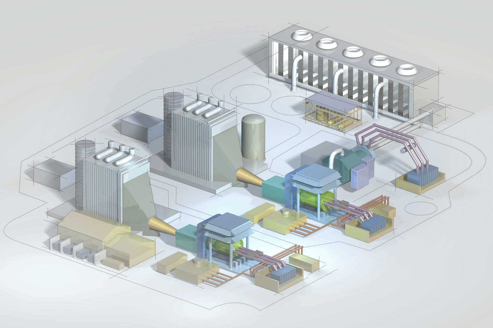 Blueprint of power plant