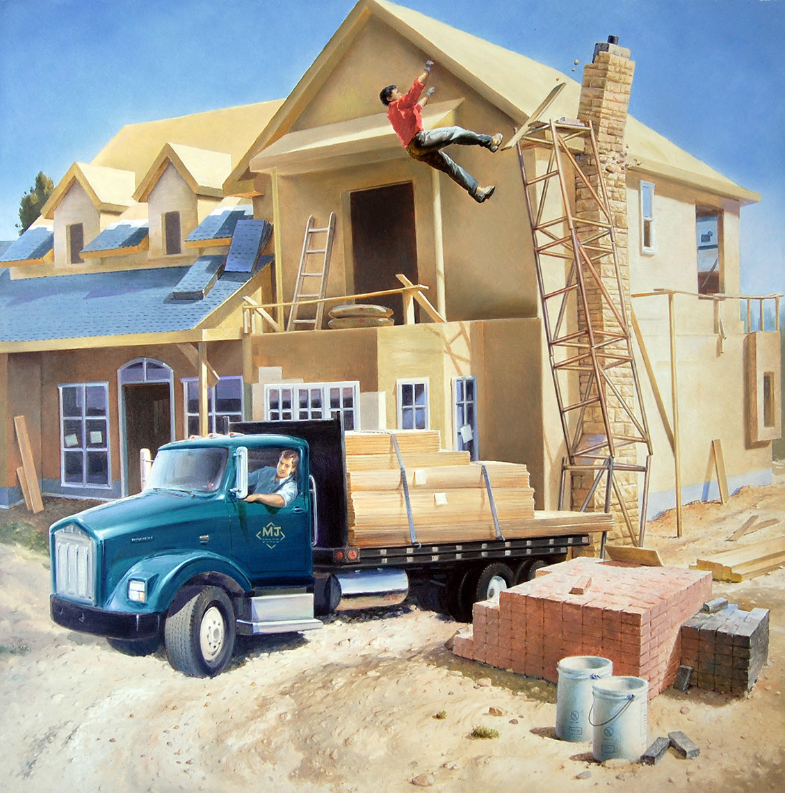 illustration-Architecture and Maps_Building a house-Mike Jaroszko