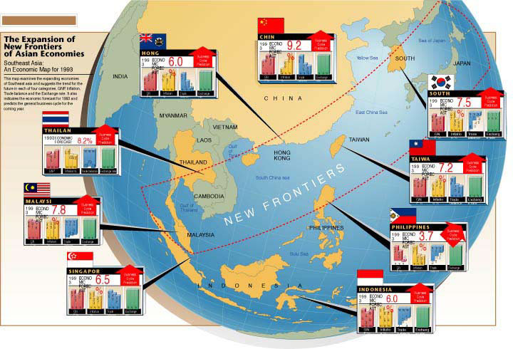 illustration-Architecture and Maps_The expansion of new frontiers of asian economies-Matt Zang