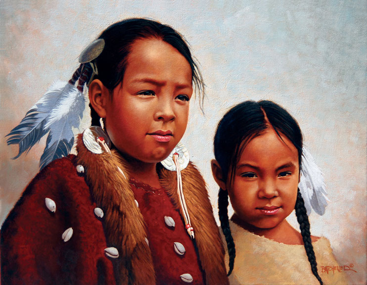 illustration-Cartoons_Native american children-Keith Batcheller