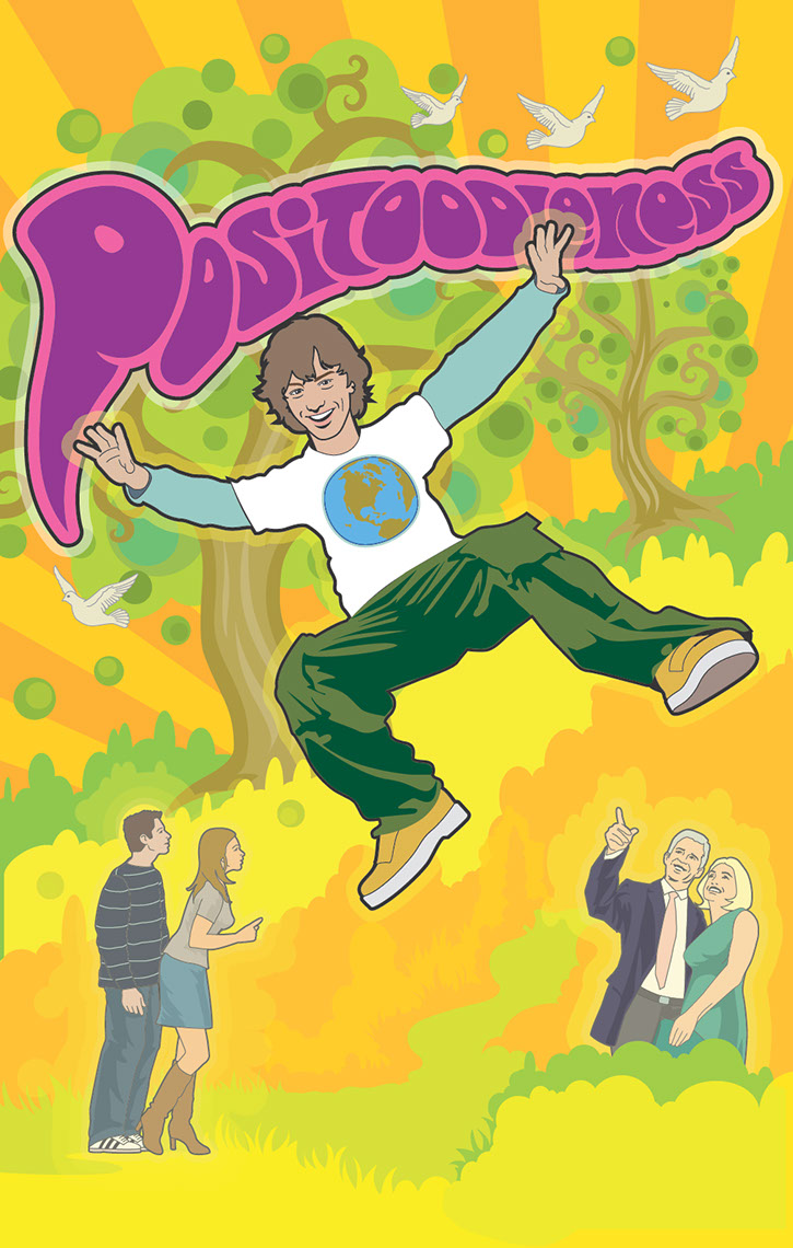 illustration-Cartoons_Positoodleness hippie kid-Jon Rogers