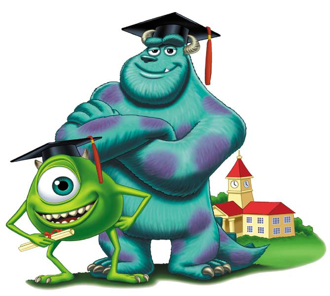 illustration-Cartoons_Sully and Mike in college-Keith Batcheller