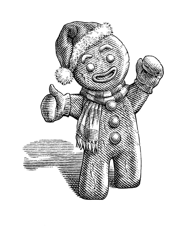illustration-Gingerbread-Man-by-Dave Hopkins
