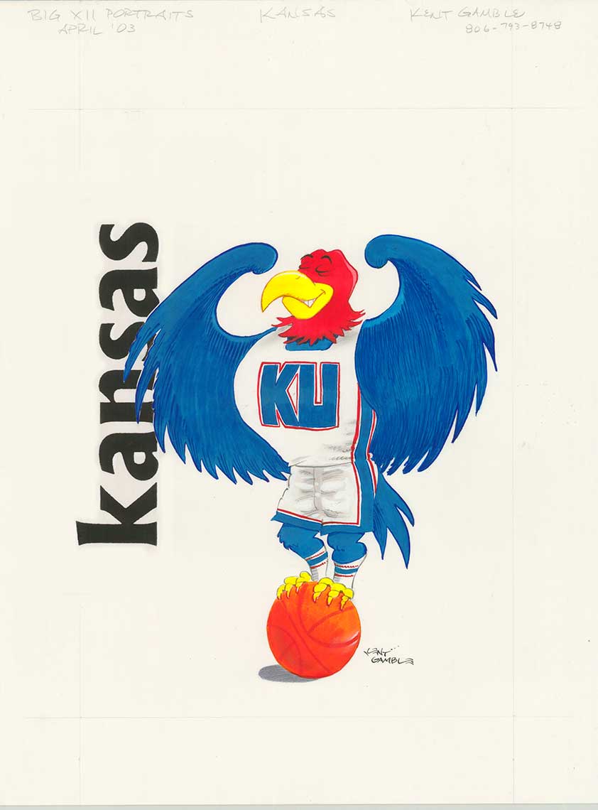 illustration-Icons_Kansas-University-Basketball-Kent Gamble