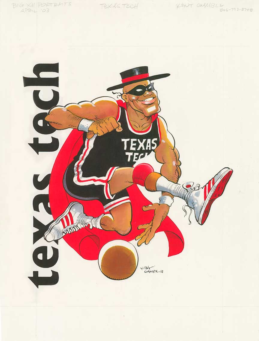 illustration-Icons_Texas-Tech-Basketball-Kent Gamble