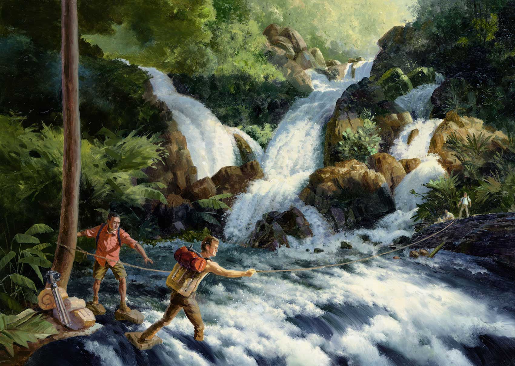 illustration-Landscapes_River-rapids-in-the-woods-Mike-Jaroszko