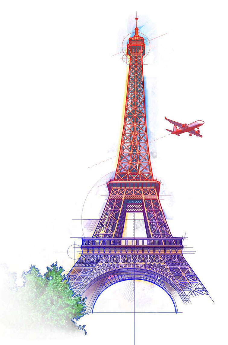 illustration-Lane DuPont_Architecture_Eiffel Tower-Lane DuPont