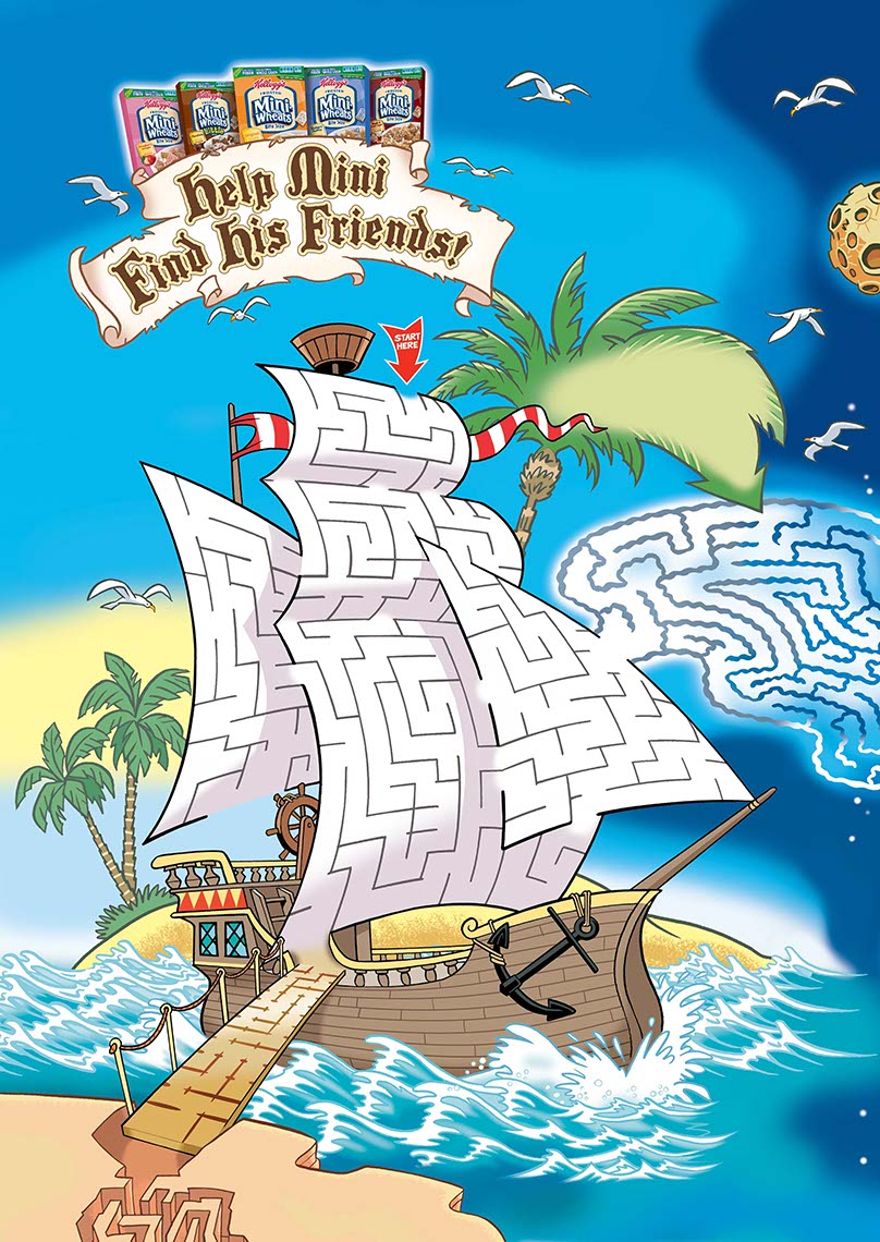 illustration-Mini-Wheats_Cutter Ship Maze-Geo Parkin