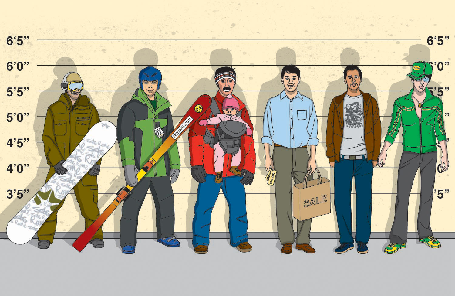 illustration-People_How_to_hallie_hansen_snow_boarders_in_clothing_line_up-Jib Hunt