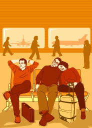 illustration-People_How_to_people-sitting-in-airport-waiting-lounge-Jib Hunt