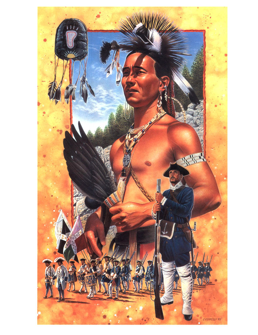illustration-People_Native american colonization scene-Impressa