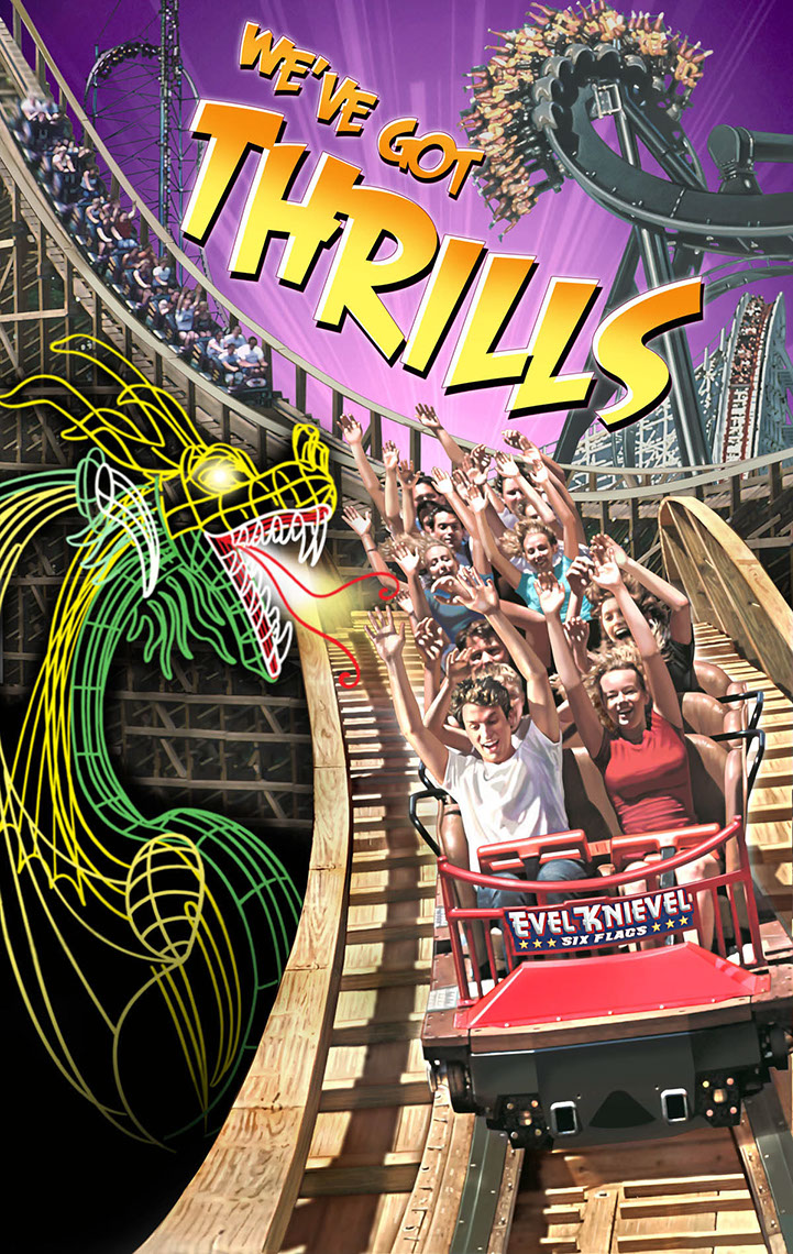 illustration-People_Six Flags dragon coaster-Impressa