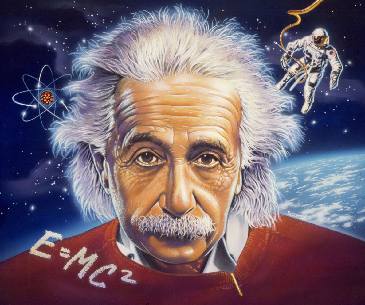 illustration-Portraits_Albert Einstein in space-Impressa