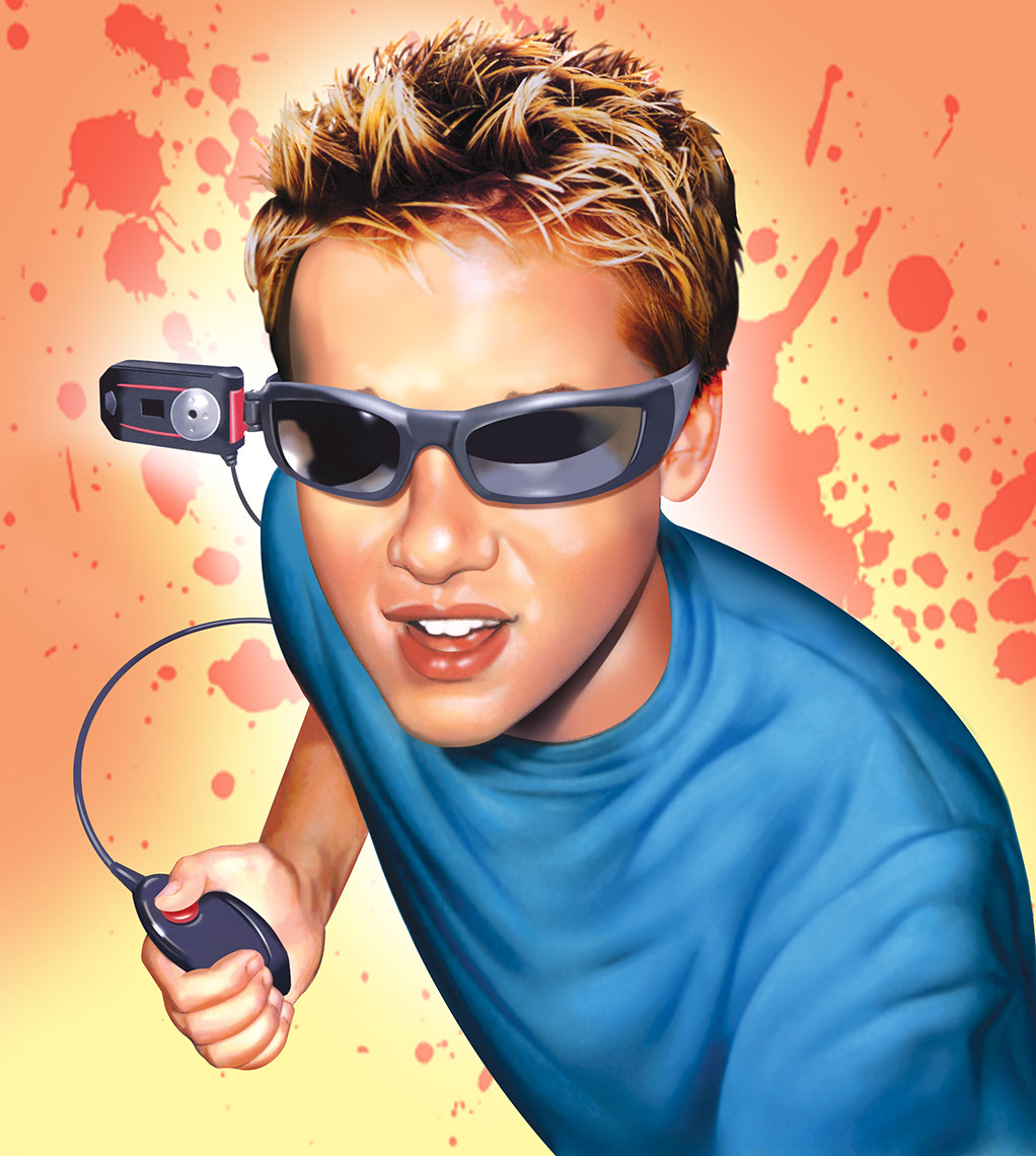 illustration-Portraits_Boy using spy glasses-Impressa