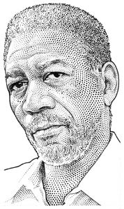 illustration-Portraits_Morgan Freeman-Randy Glass