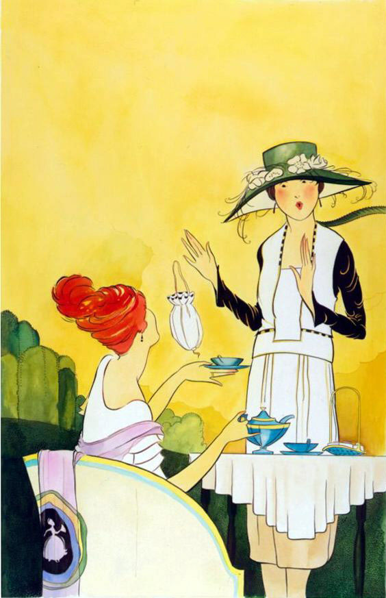 illustration-Retro_20s tea party poster-Pastiche