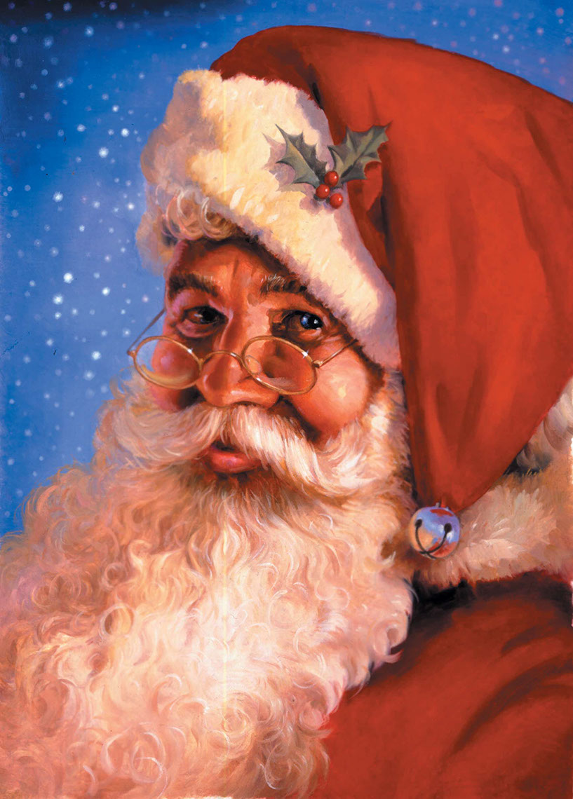 illustration-Retro_Old school Christmas Santa Claus-Mike Jaroszko