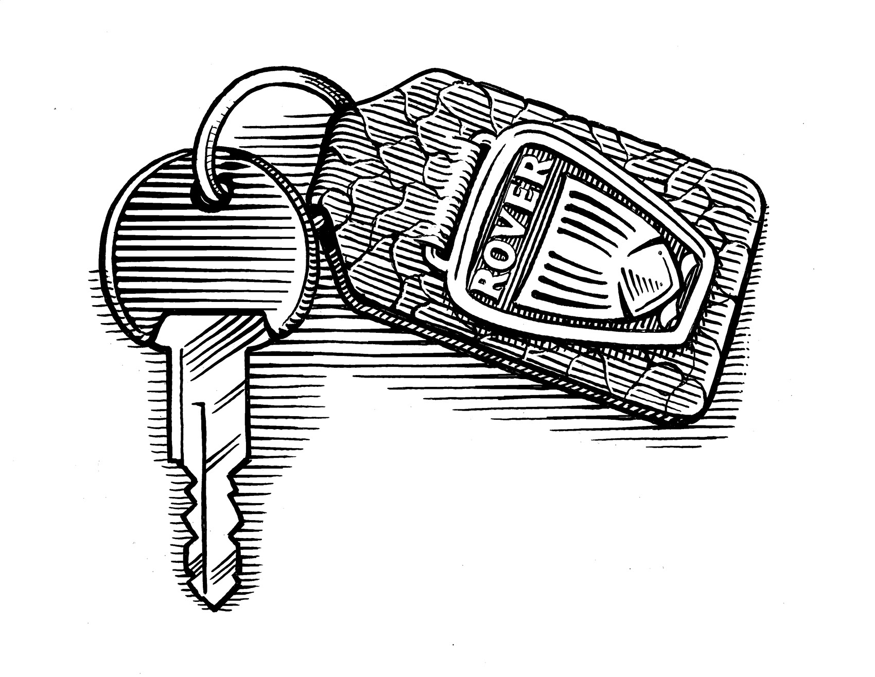 illustration-Retro_Rover keychain-Pastiche