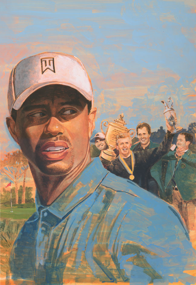 illustration-Retro_Tiger Woods-Pastiche
