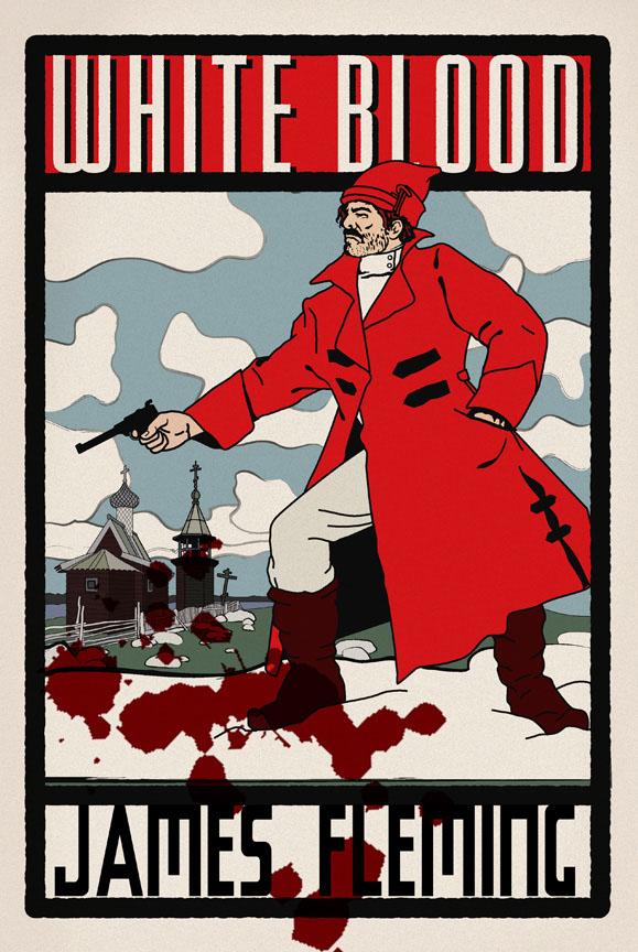 illustration-Retro_White blood james fleming poster-Pastiche